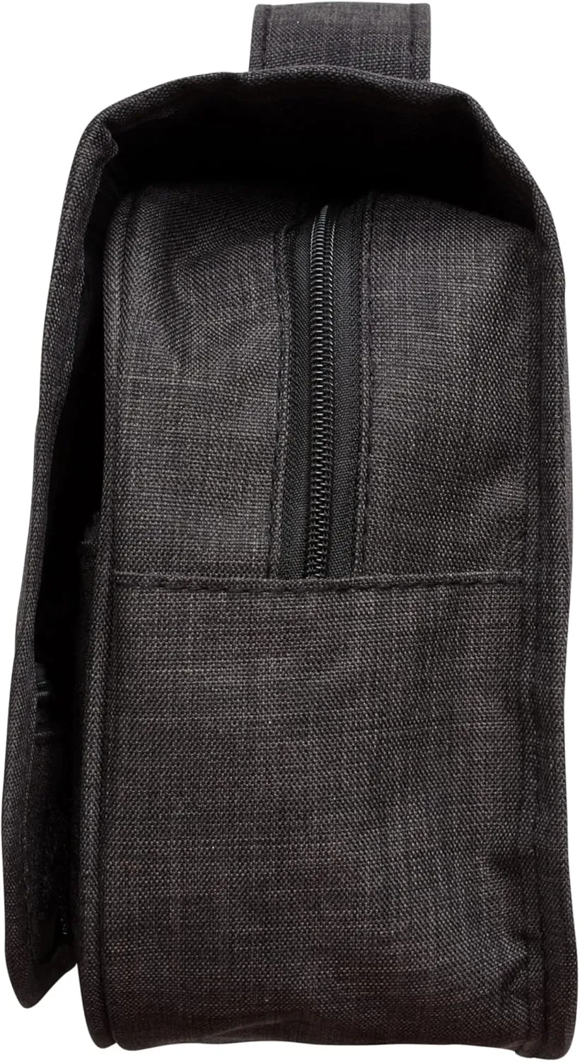 Brookstone Travel Toiletries Bag with Hanging Hook - Large Multi Functional Carrying Toiletry Pouch for Vacations, Airplanes, Trains, Buses, and Cars, Black
