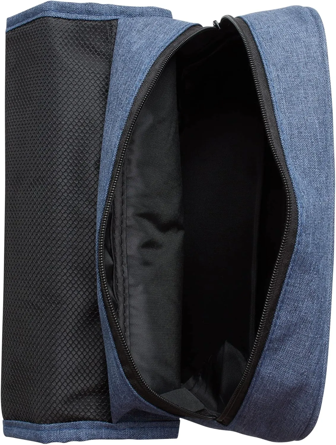 Brookstone Travel Toiletries Bag with Hanging Hook - Large Multi Functional Carrying Toiletry Pouch for Vacations, Airplanes, Trains, Buses, and Cars, Blue