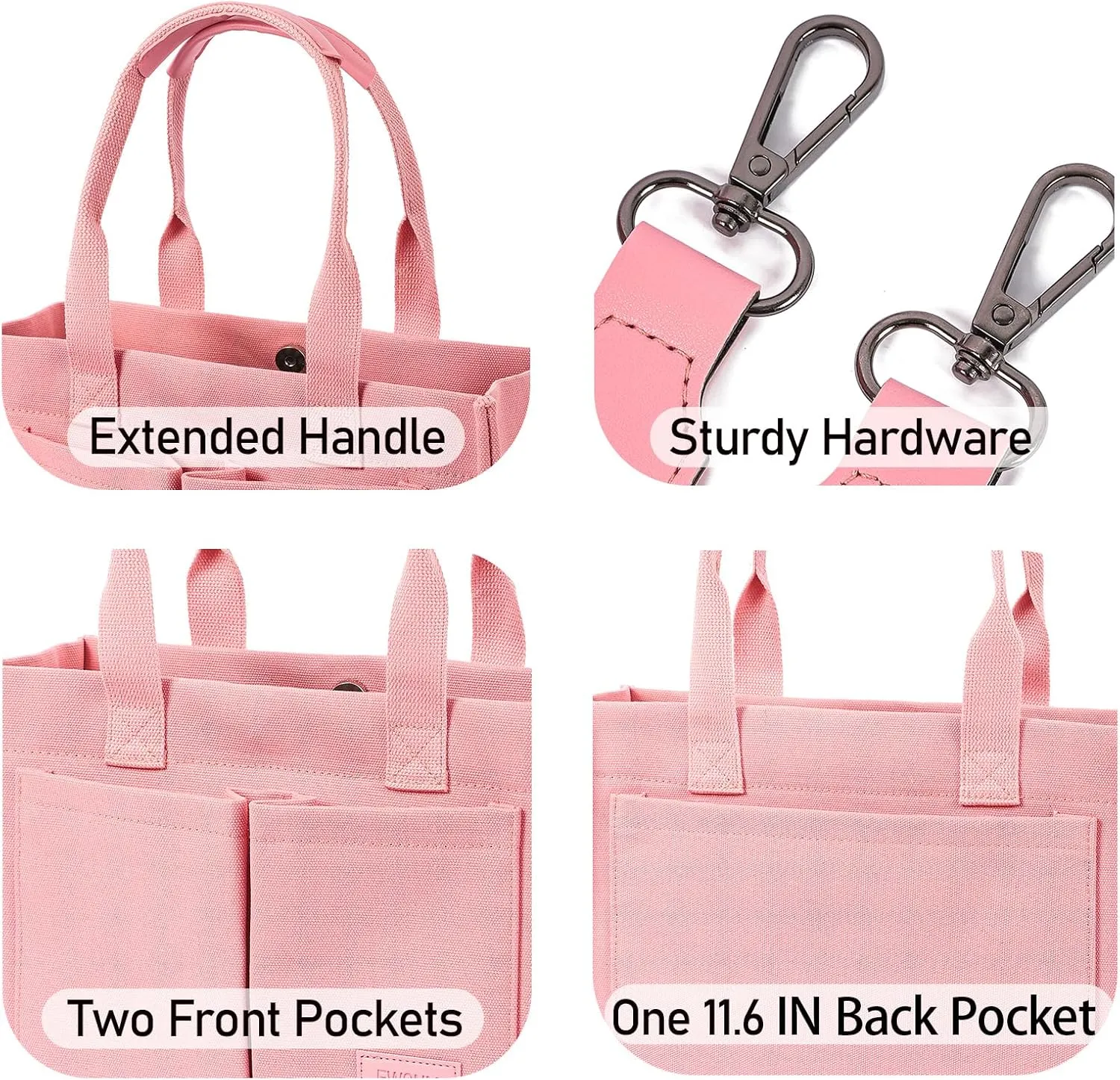 Canvas Tote Bag for Women, Large Laptop Travel Tote Handbag Totes with Crossbody Shoulder Teachers Reusable Grocery Bags