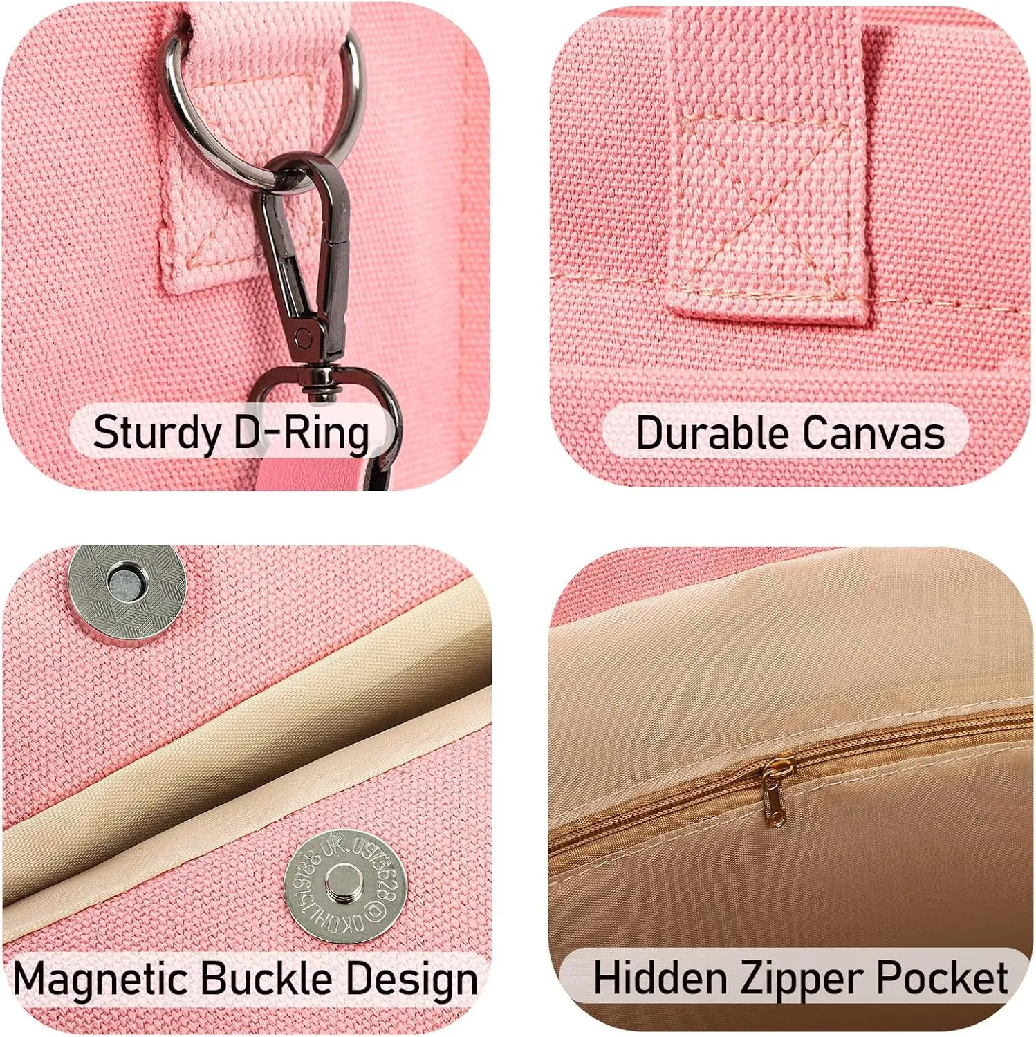 Canvas Tote Bag for Women, Large Laptop Travel Tote Handbag Totes with Crossbody Shoulder Teachers Reusable Grocery Bags