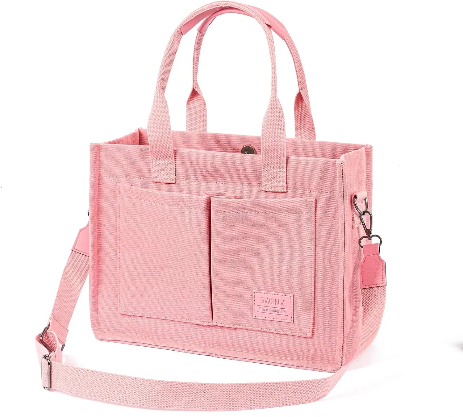 Canvas Tote Bag for Women, Large Laptop Travel Tote Handbag Totes with Crossbody Shoulder Teachers Reusable Grocery Bags