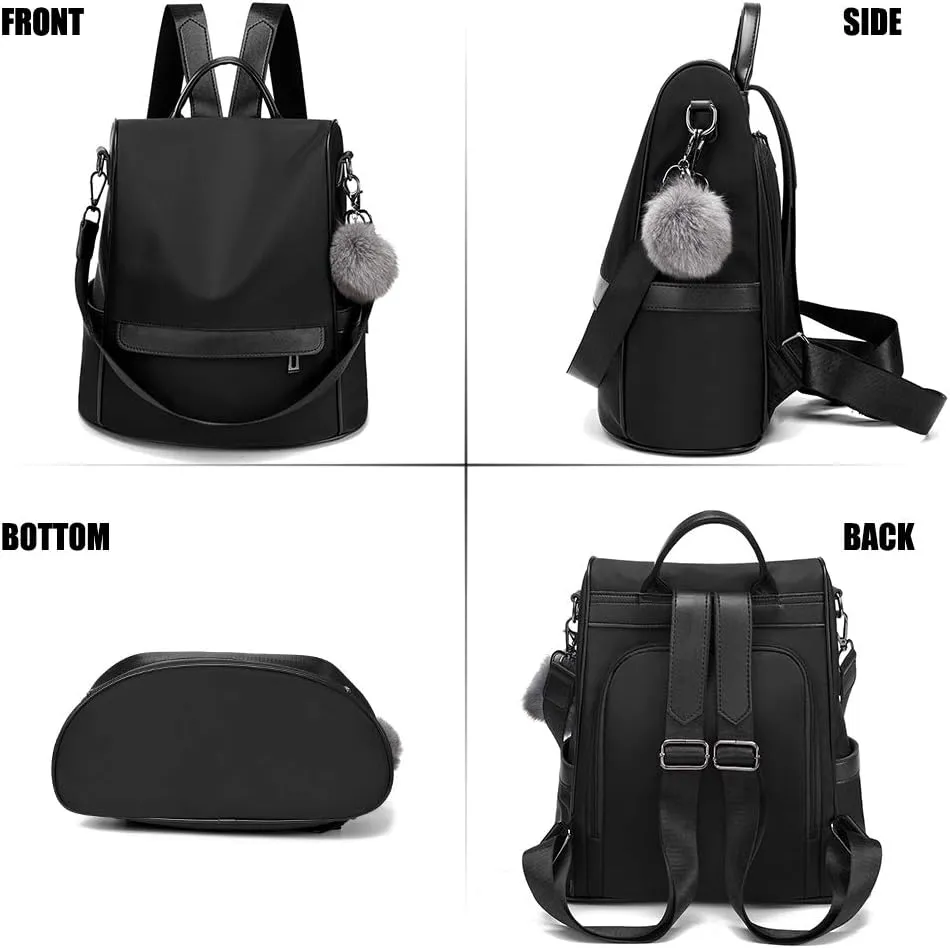 CHERUTY Women Backpack Purse Nylon Anti-theft Fashion Casual Lightweight Travel Shoulder Bag