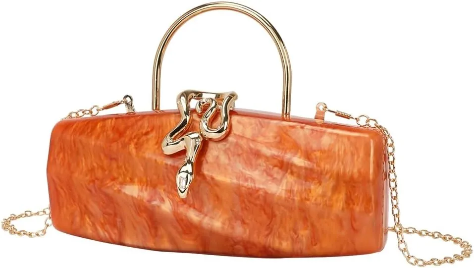 Chic Clutch Evening Purses for Women Wedding Party Ladies Clutch Handbag Acrylic Crossbody Bag for Prom