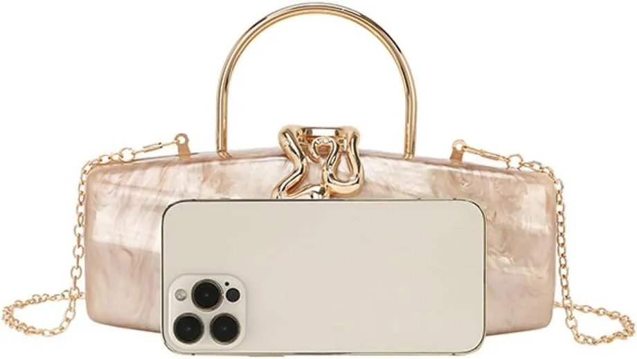 Chic Clutch Evening Purses for Women Wedding Party Ladies Clutch Handbag Acrylic Crossbody Bag for Prom