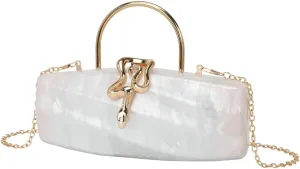 Chic Clutch Evening Purses for Women Wedding Party Ladies Clutch Handbag Acrylic Crossbody Bag for Prom
