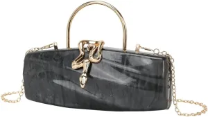Chic Clutch Evening Purses for Women Wedding Party Ladies Clutch Handbag Acrylic Crossbody Bag for Prom