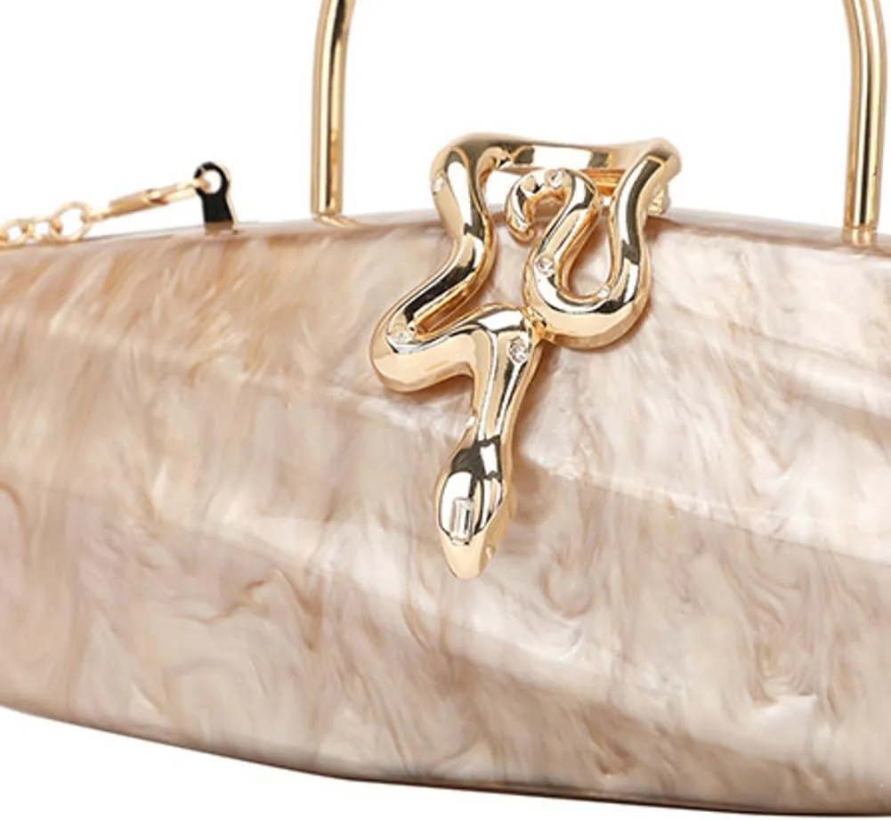 Chic Clutch Evening Purses for Women Wedding Party Ladies Clutch Handbag Acrylic Crossbody Bag for Prom