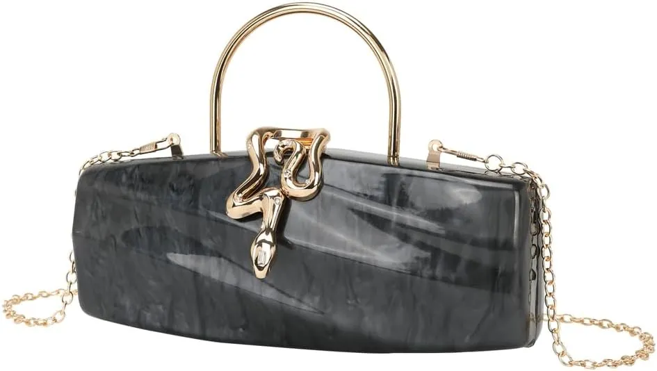Chic Clutch Evening Purses for Women Wedding Party Ladies Clutch Handbag Acrylic Crossbody Bag for Prom