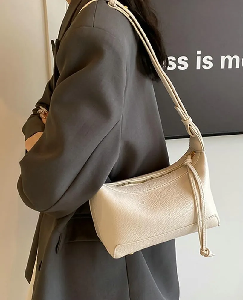 Chic Crossbody Bag for Women PU Leather Shoulder Purses Fashion Small Tote Handbag Dumpling Shape Satchel