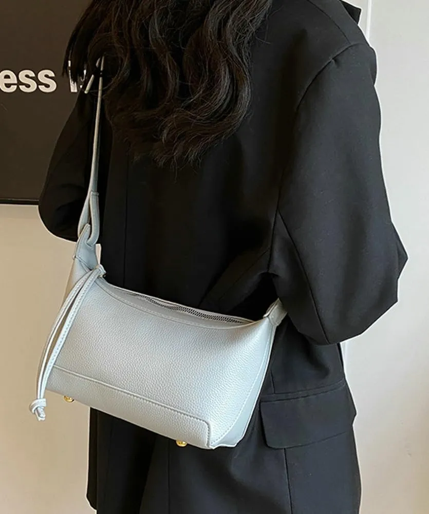Chic Crossbody Bag for Women PU Leather Shoulder Purses Fashion Small Tote Handbag Dumpling Shape Satchel
