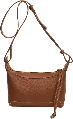 Chic Crossbody Bag for Women PU Leather Shoulder Purses Fashion Small Tote Handbag Dumpling Shape Satchel