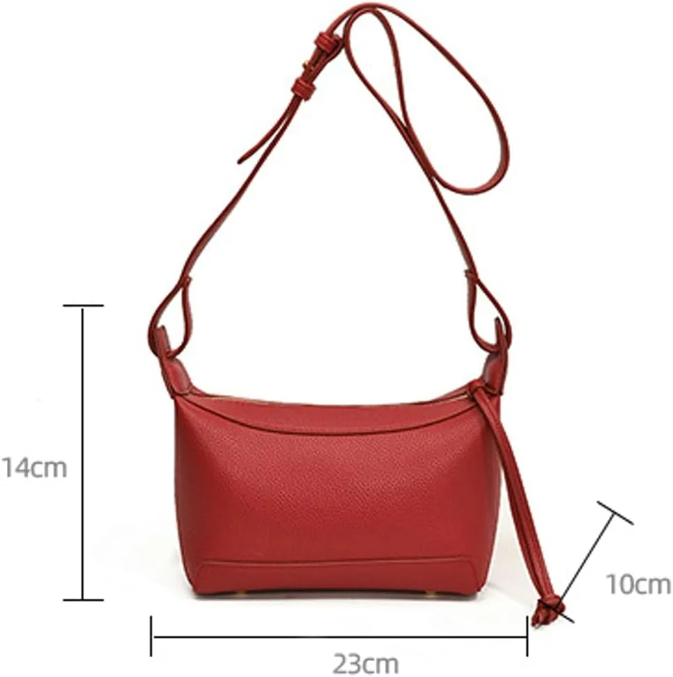 Chic Crossbody Bag for Women PU Leather Shoulder Purses Fashion Small Tote Handbag Dumpling Shape Satchel