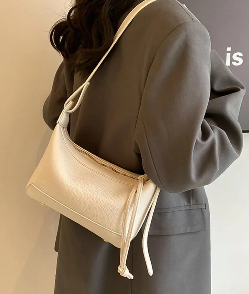 Chic Crossbody Bag for Women PU Leather Shoulder Purses Fashion Small Tote Handbag Dumpling Shape Satchel
