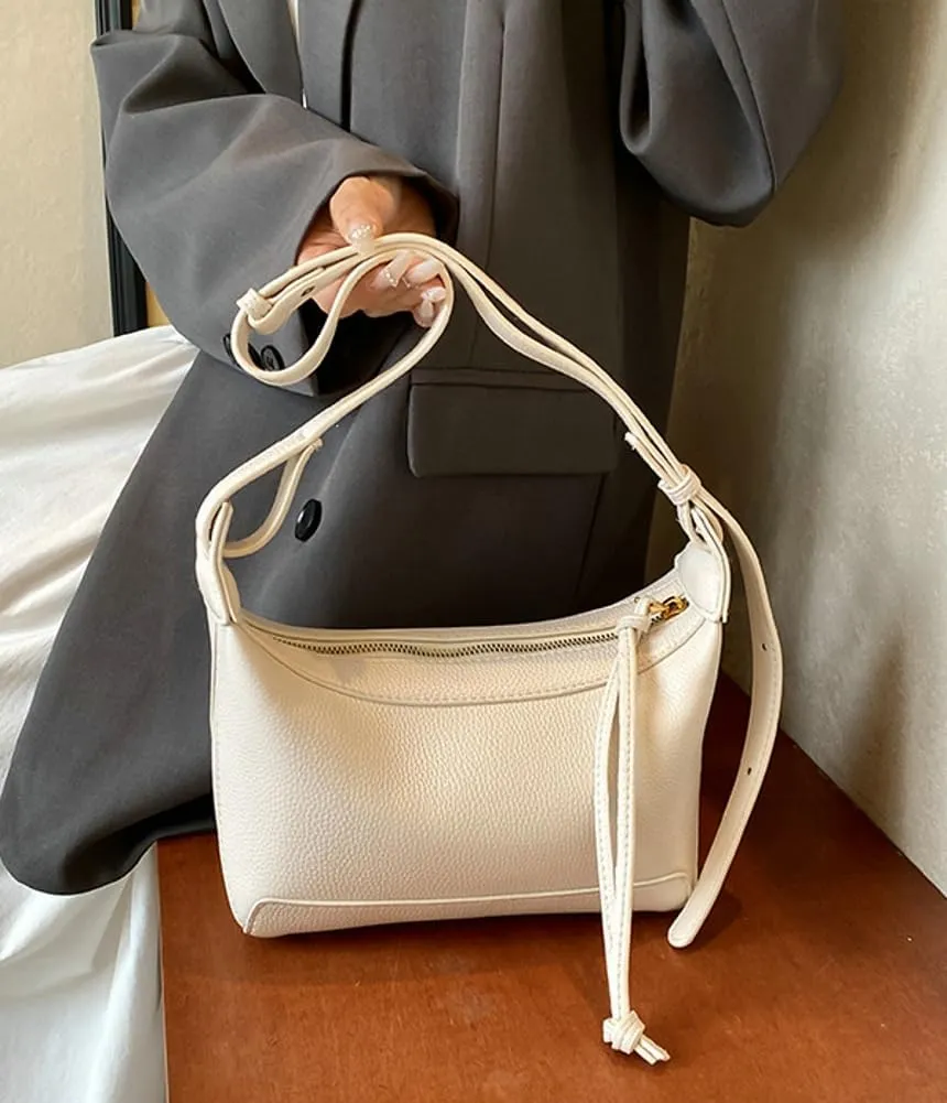 Chic Crossbody Bag for Women PU Leather Shoulder Purses Fashion Small Tote Handbag Dumpling Shape Satchel
