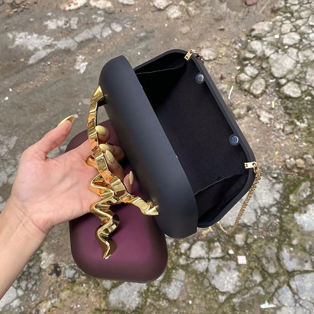 Clutch Purses for Women Chic Frosted Acrylic Evening Bag Formal Designer Handbags for Wedding Party Prom