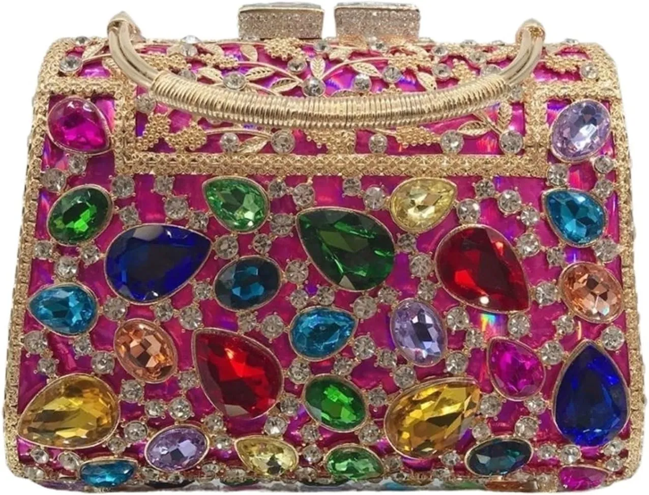 Clutch Purses for Women Womens Colorful Crystal Evening Clutch Bags Elegant Party Wedding Handbags