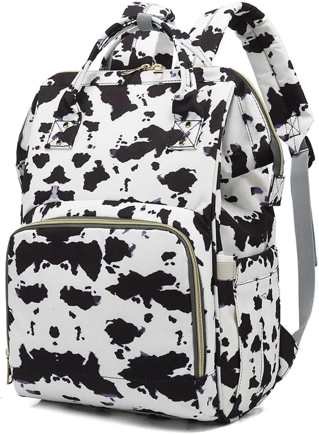 Cow Spots Print Diaper Bag Backpack Maternity Baby Changing Bag Backpacks