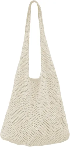 Crochet Tote Bag Women: Knit Bag for Summer Vacation Travel Beachy