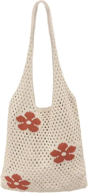 Crochet Tote Bag Women: Knit Bag for Summer Vacation Travel Beachy