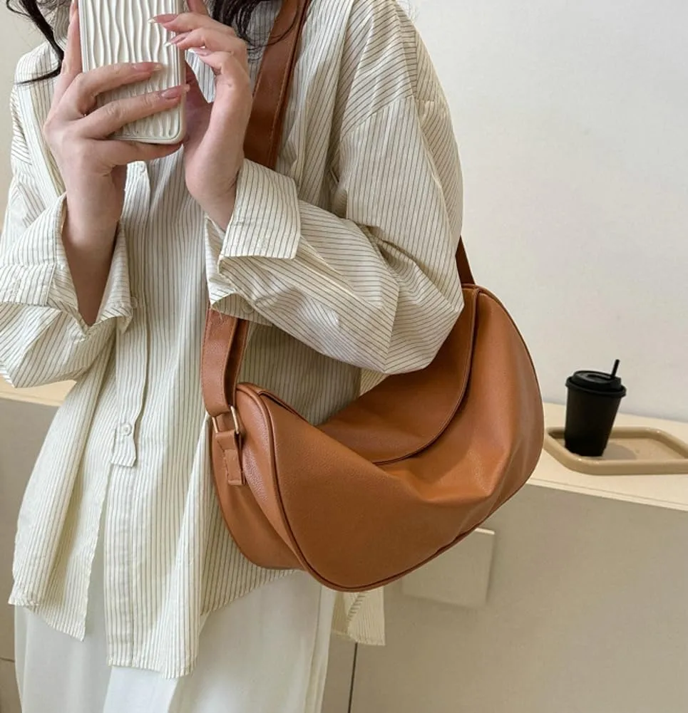 Crossbody Purses Womens Chic PU Leather Purse Stylish Handbag Shoulder Bag Satchel