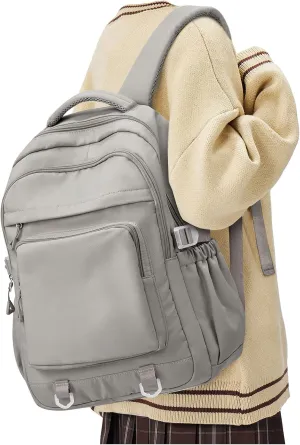 Cute Backpack for College Students Waterproof School Bag High School Backpacks for Teens Girls Boys Laptop Bookbag Casual Daypacks Backpacks for Women MenGray Brown