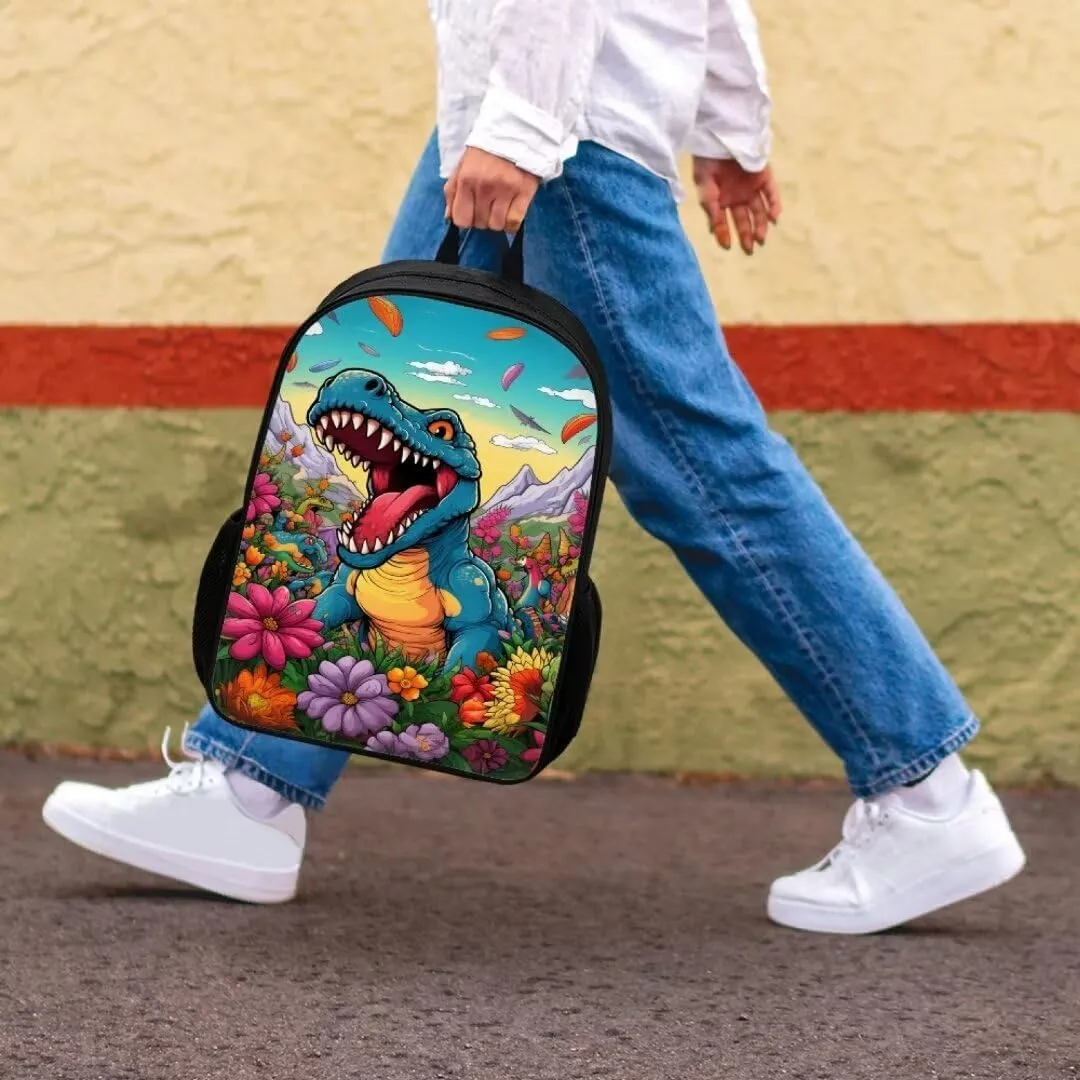 Dinosaurs School Backpack for Girls 3rd Grade Casual Kids Backpack Fashion Casual School Bag Multi-functional Rucksack for Hiking Camping Travel