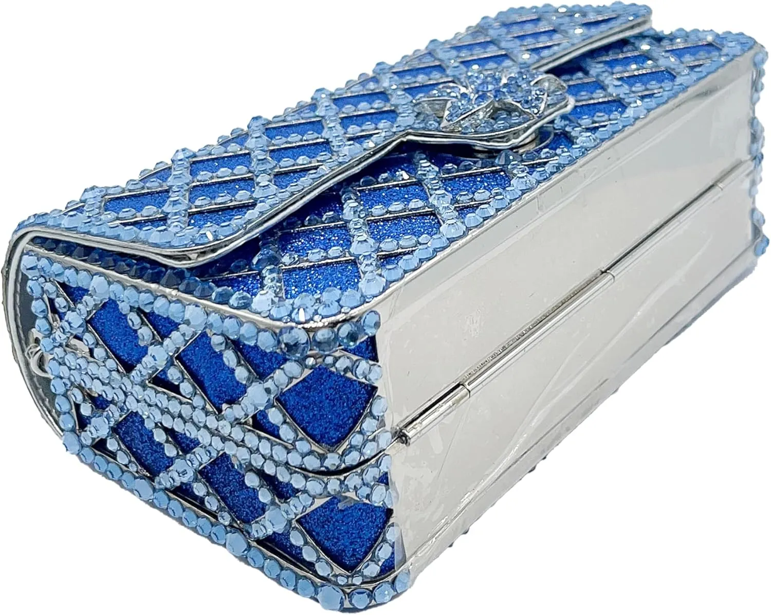 Elegant Ladies Flower Clutch Rhinestone Evening Bag Luxury Crystal Clutch Purse Diamond Handbag for Women Wedding Party