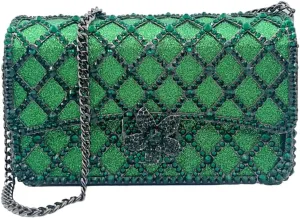 Elegant Ladies Flower Clutch Rhinestone Evening Bag Luxury Crystal Clutch Purse Diamond Handbag for Women Wedding Party
