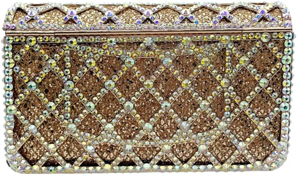 Elegant Ladies Flower Clutch Rhinestone Evening Bag Luxury Crystal Clutch Purse Diamond Handbag for Women Wedding Party
