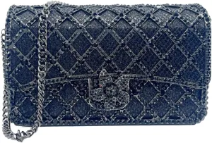 Elegant Ladies Flower Clutch Rhinestone Evening Bag Luxury Crystal Clutch Purse Diamond Handbag for Women Wedding Party