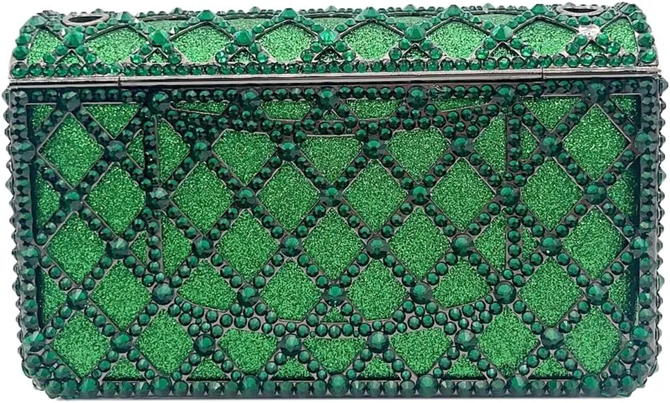 Elegant Ladies Flower Clutch Rhinestone Evening Bag Luxury Crystal Clutch Purse Diamond Handbag for Women Wedding Party