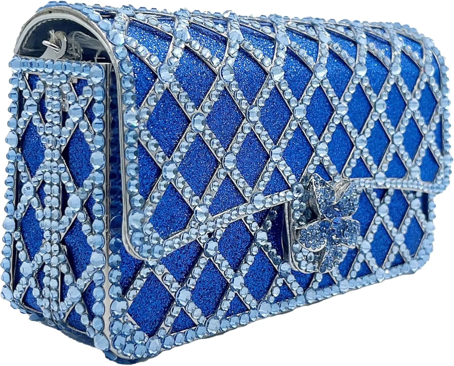Elegant Ladies Flower Clutch Rhinestone Evening Bag Luxury Crystal Clutch Purse Diamond Handbag for Women Wedding Party