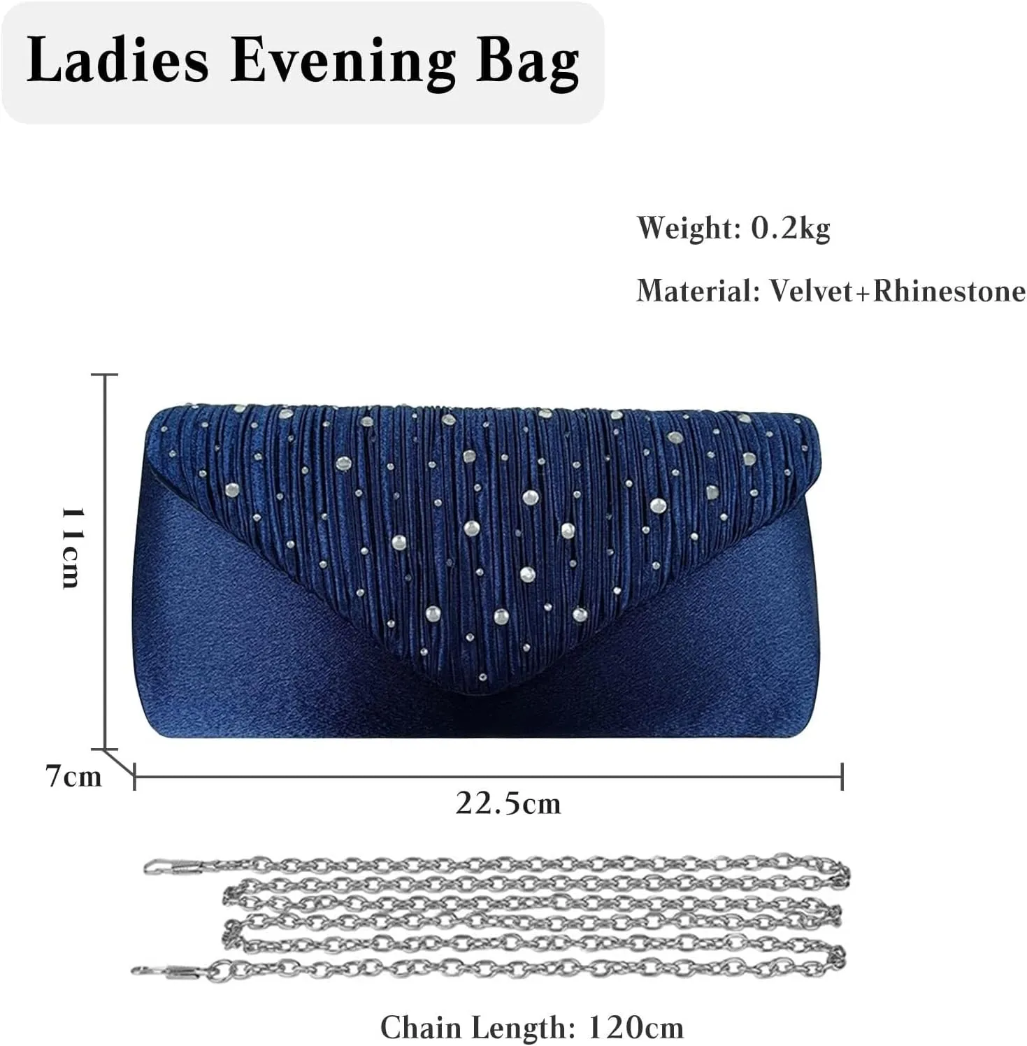 Elegant Shoulder Glitter Crossbody Evening for Women Rhinestone Clutch Envelope Handbag Bridal Wedding Purse