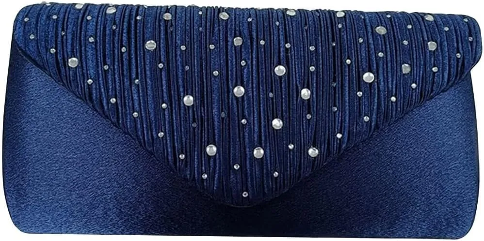 Elegant Shoulder Glitter Crossbody Evening for Women Rhinestone Clutch Envelope Handbag Bridal Wedding Purse