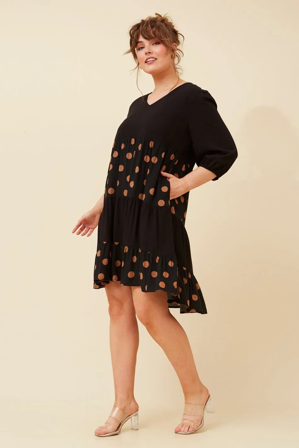 EMALINE POLKA DOT DRESS