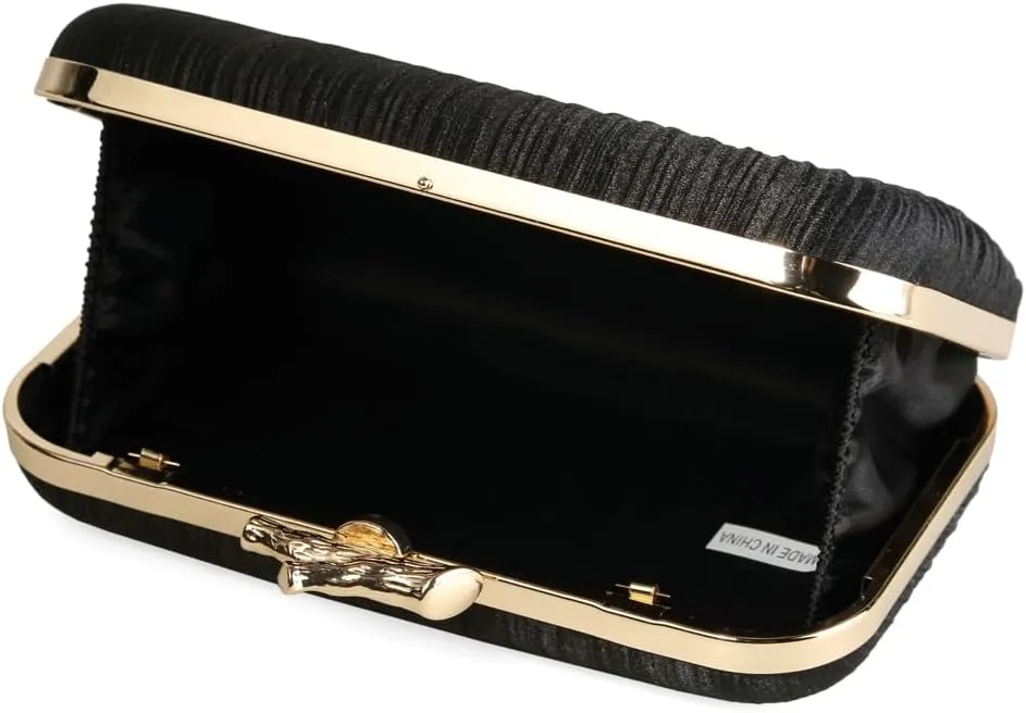 Evening Bag Clutch Purses for Women Chic Satin Pleated Designer Shoulder Handbags Crossbody Purse for Party Prom Wedding