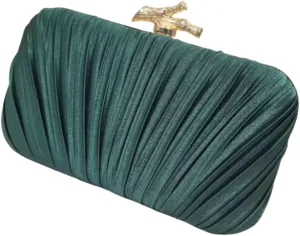 Evening Bag Clutch Purses for Women Chic Satin Pleated Designer Shoulder Handbags Crossbody Purse for Party Prom Wedding
