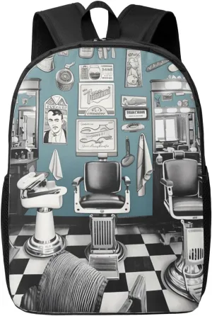 Fashion Backpack 17 Inch Casual Travel Daypack Lightweight Laptop Bags barber shop Laptop Backpacks for Women Men