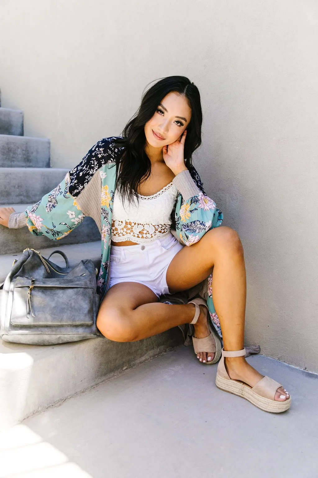 Flower Patch Long Cardigan