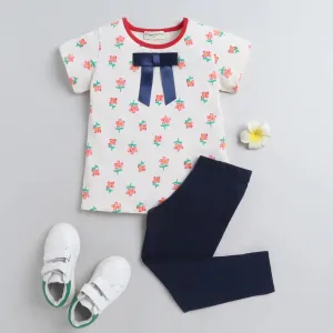 Flowers Printed Leggings Set