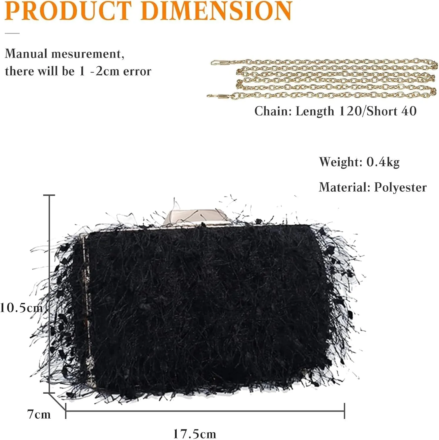 Fluffy Evening Shoulder Bridal Wedding Handbag Elegant Crossbody Small Clutch Purses for Women