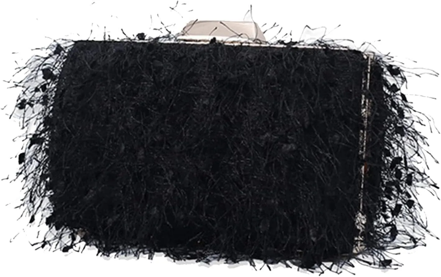 Fluffy Evening Shoulder Bridal Wedding Handbag Elegant Crossbody Small Clutch Purses for Women