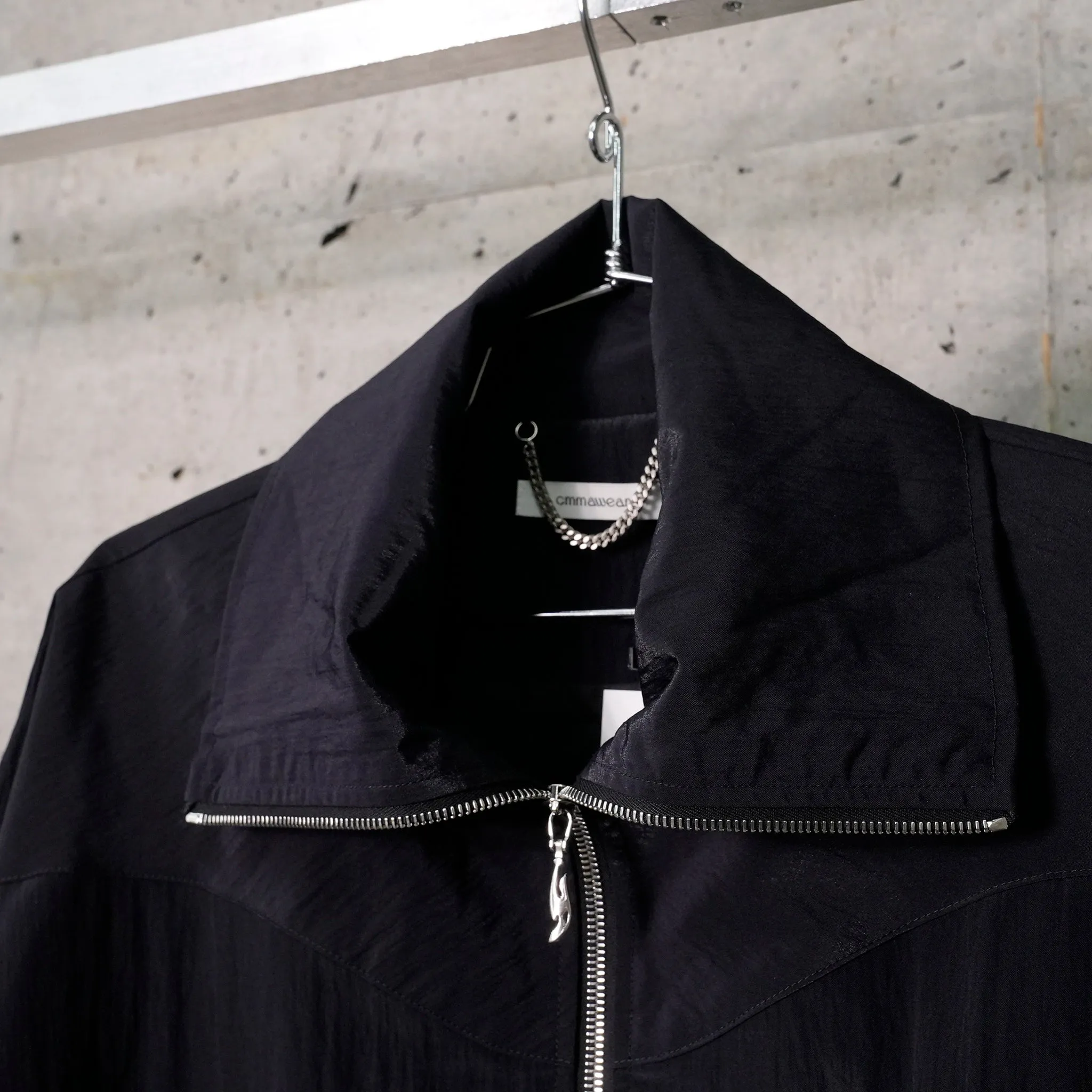 FUNNEL-NECK TRACK JACKET / BARITONE BLUE