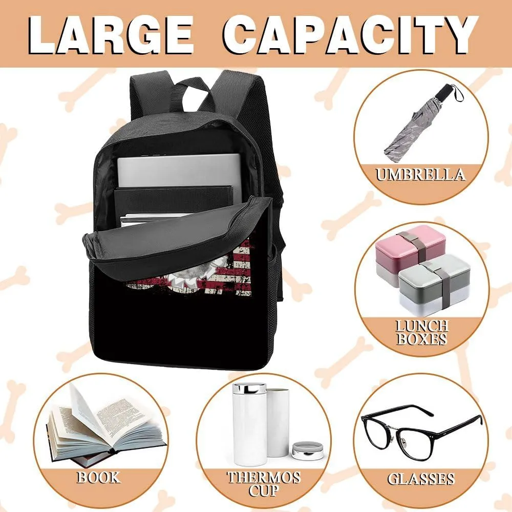 Funny Beagle Dog Backpacks Bookbag Puppy Pet Animal Laptop Bag Daypack Travel Hiking Camping 17 Inch Black