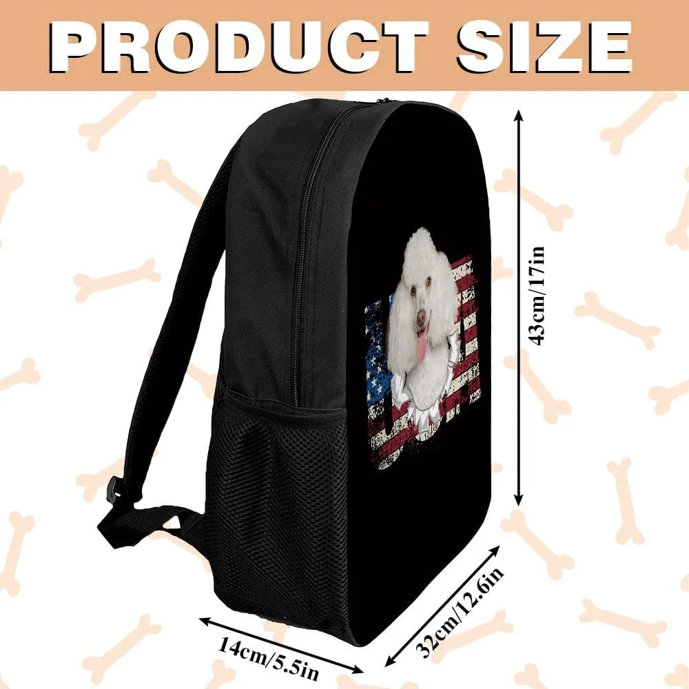 Funny Bernese Dog Backpacks Bookbag Puppy Pet Animal Laptop Bag Daypack Travel Hiking Camping 17 Inch Black
