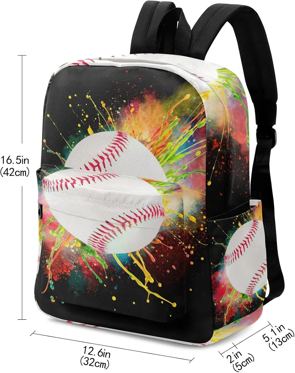 Fustylead Baseball Backpack Large Backpack for Kids Boys Girls Student Personalized Laptop iPad Tablet Travel School Bag with Multiple Pockets