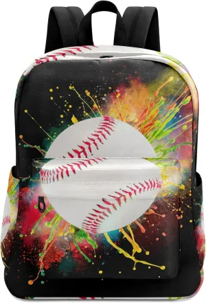 Fustylead Baseball Backpack Large Backpack for Kids Boys Girls Student Personalized Laptop iPad Tablet Travel School Bag with Multiple Pockets