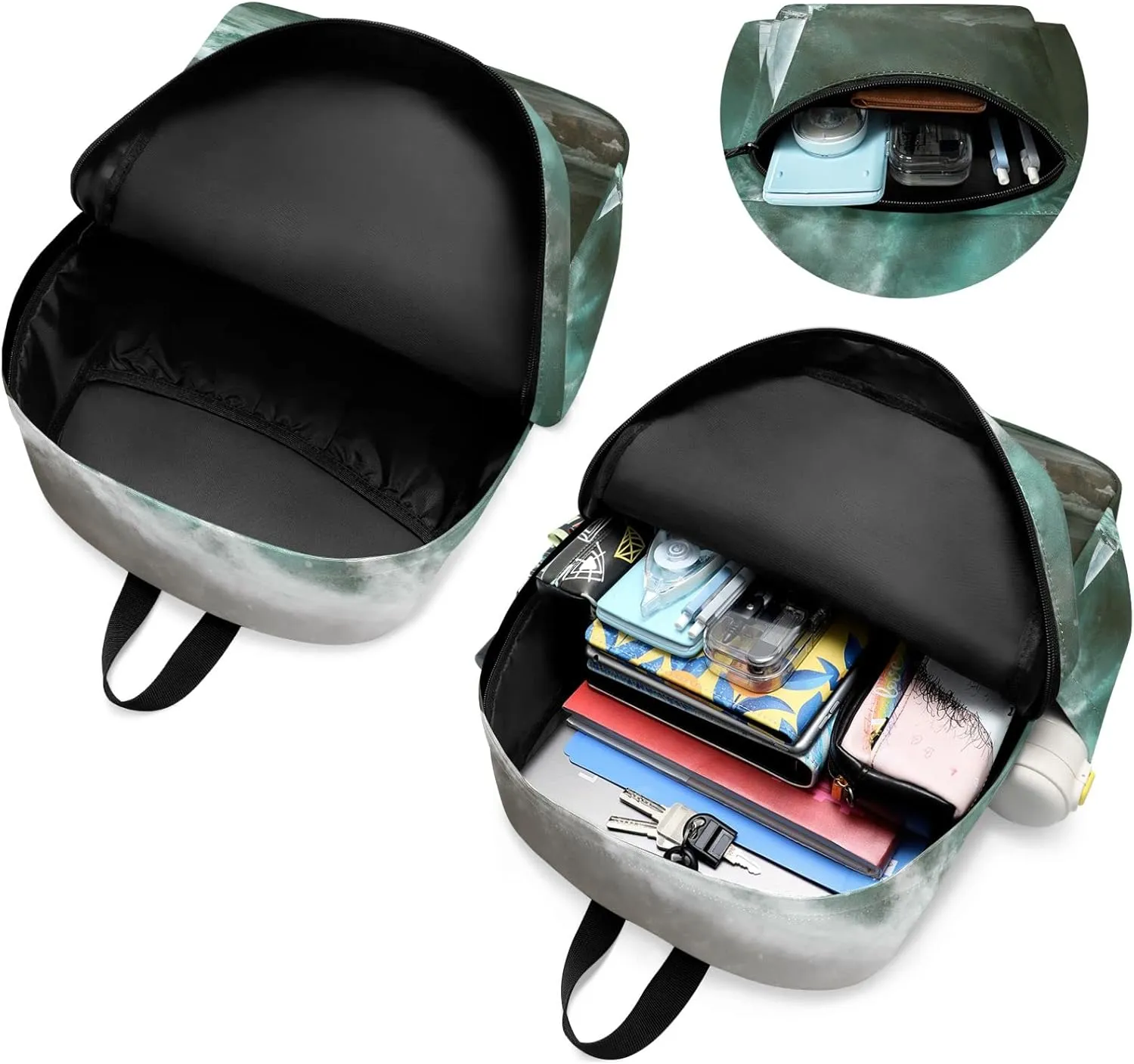 Fustylead Boat before Tsunami Travel Laptop Backpack, Durable School Bag for Men Women Teen for 15.6 Inch Notebook