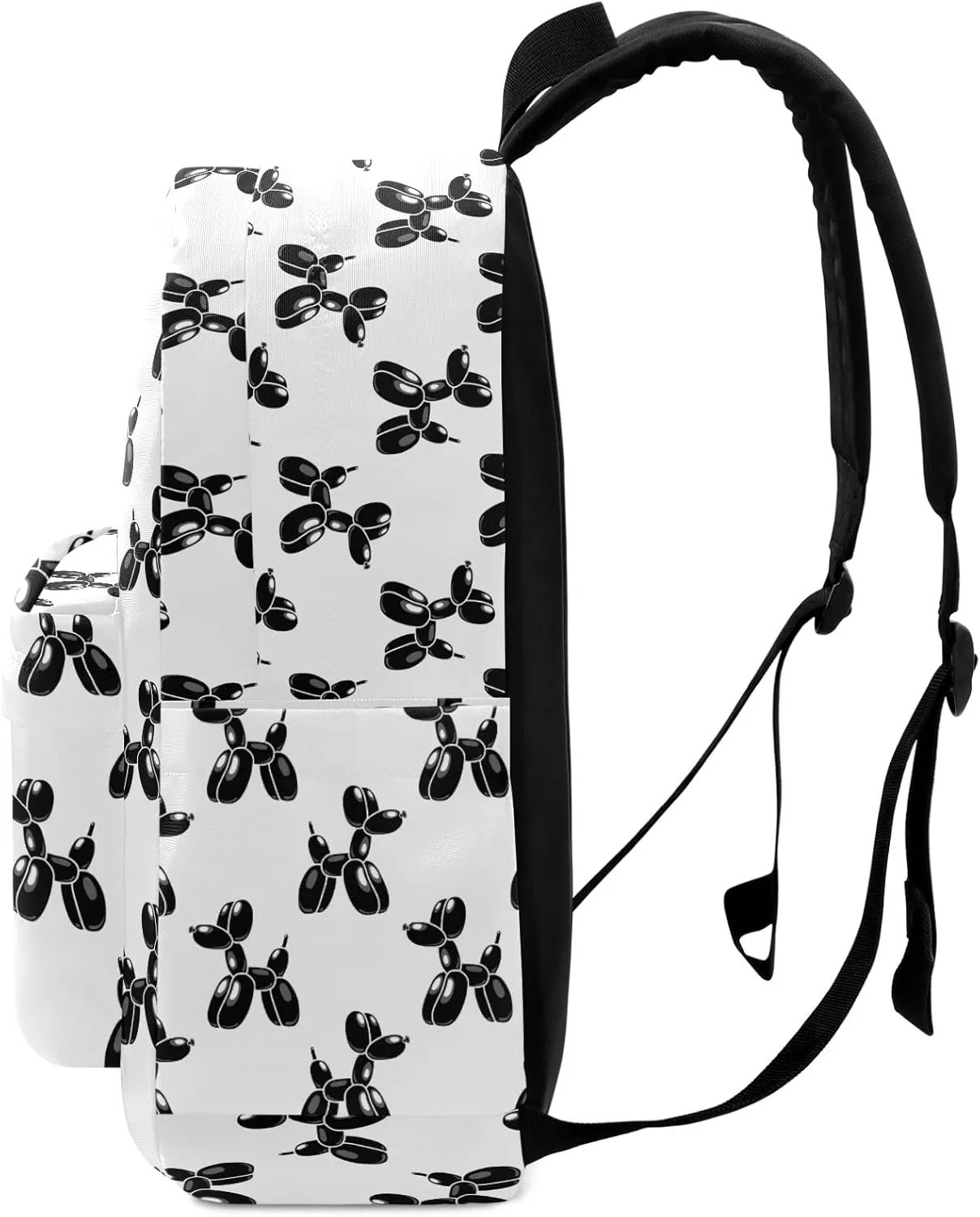 Fustylead Lightweight Backpack for School, Classic Basic Casual Daypack for Travel with Bottle Side Pockets(Classic Balloon Dog)