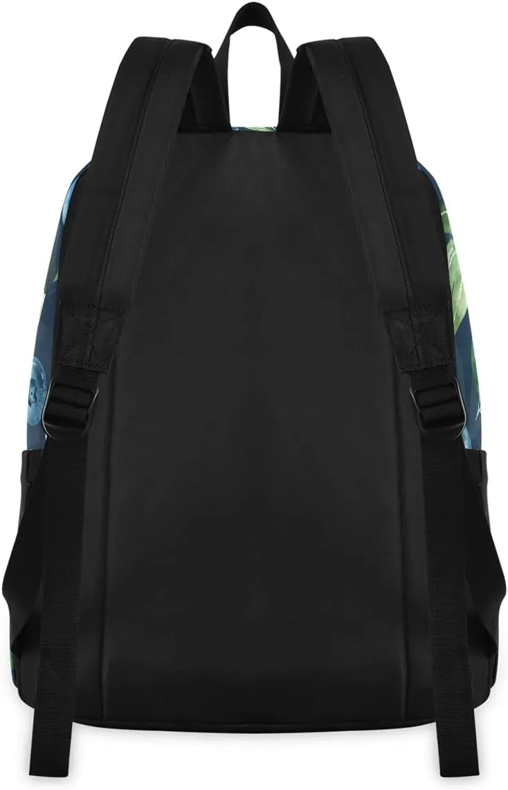 Fustylead Watercolor Blueberry Travel Laptop Backpack, Durable School Bag for Men Women Teen for 15.6 Inch Notebook